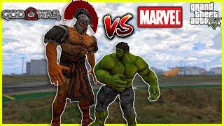 GTA 5 - HULK (MCU) VS HERCULES (GOW) | EPIC BATTLE!