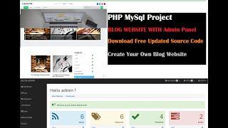 Step-by-Step PHP MySQL Project: Complete Blog Website with Admin Panel | Download Free Source Code