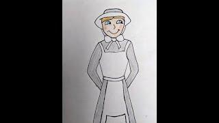 Drawing a Pilgrim Girl, grades 1st-3rd