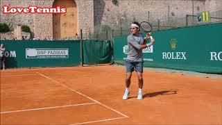 Roger Federer Practice Session On Clay - Love Tennis