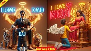 How To Create  Mom+Dad 3D Wings Name Images video Editing | Instagram viral Photo 3D | bing ai image