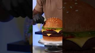 Making a GIANT hamburger cake #shorts