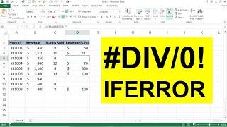 Learn how to hide #DIV/0! errors in Excel