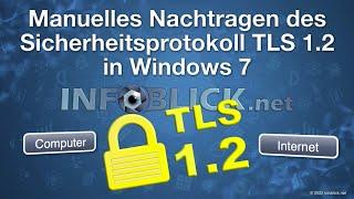 Manuelles Nachtragen des Sicherheitsprotokoll TLS 1 2 in Windows 7