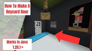 How To Make A Keycard Door In Minecraft 1.20.1+ Java