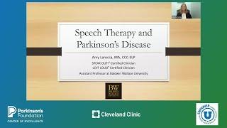 Speech Therapy and Parkinson's Disease