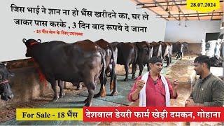 भैंस पास करके 3 दिन बाद रूपये दे देना || DESHWAL DAIRY FARM KHERI DAMKAN, GOHANA