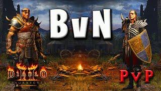 BvC Barb vs. Bone Necro - Duell Highlights [Diablo 2 Resurrected PvP]