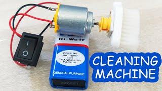 DIY Cleaning machine - 9v battery hack