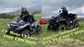 CfMoto 1000 Vs. Can Am Outlander 650  Crossing a Mud Ditch 