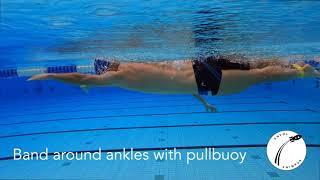 Band around ankles with pullbuoy