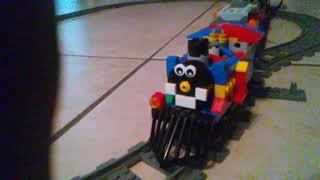 Lego Thomas the cartoon train as Casey Junior the circus train.