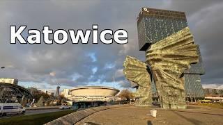 4K Katowice Poland Walking Tour | Прогулка по Катовице | Spaziergang | spacer po Katowice