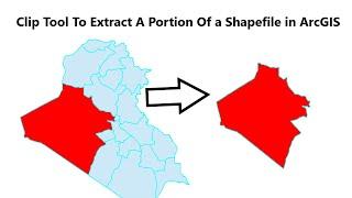 Clip Tool In ArcGIS | How to extract a portion from a large shapefile map