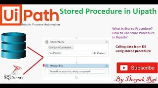 Stored Procedure in Uipath | RPA Uipath