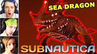 GAMERS REACT To SEA DRAGON LEVIATHAN || Subnautica Reaction