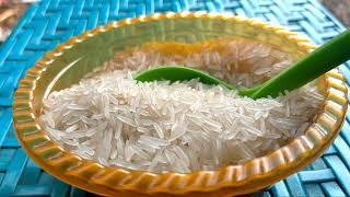 ASMR RAW BASMATI RICE AETING SOUNDS makan beras mentah porsi banyak suapan full