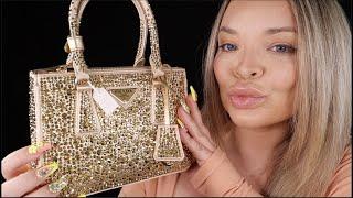 ASMR Unbox My New Prada With Me! (Prada Galleria satin mini-bag with crystals)