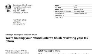 How to Understand Your CP05 Notice (Holding your tax refund for further review)