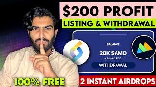 Instant FREE 2 Crypto Airdrop - AMO & MLD Token WITHDRAWAL Process Crypto Loot #instantairdrop