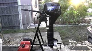 2006 Tohatsu 9.8hp Tiller Outboard Motor (25" Shaft)