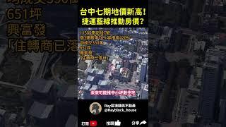 台中七期地價新高！捷運藍線推高房價？