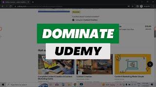 How To Dominate Udemy With A New Course (Udemy Marketing)