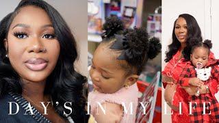 DAY'S IN MY LIFE VLOG | getting a sew-in, Christmas shopping + holiday pictures