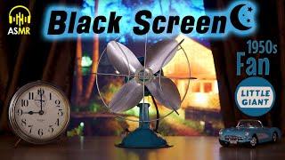 White Noise Therapy- 1950s LITTLE GIANT Metal Fan - 9 hours of BLACK SCREEN ASMR