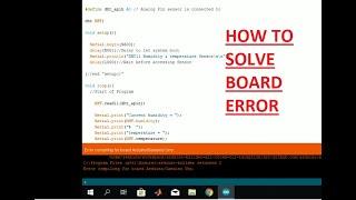 error compiling for board arduino