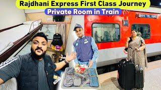 Rajdhani Express First Class Journey with Mummy || IRCTC First Class Food Review || Indian Railways