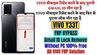 VIVO Y33t Frp Bypass New Trick 2023  Gmail Id Lock Remove  All Vivo Mobile Frp Bypass Without Pc