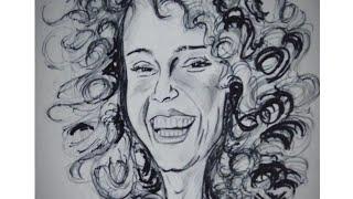 Esther Acebo Caricature sketch #art #artist #caricature #shorts #viralshorts #viralvideos