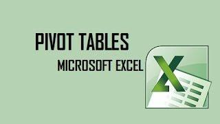 How to use Pivot Tables in Excel 2010