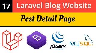 Laravel Tutorials | Post detail page | Laravel Blog Website | Laravel 8 Tutorial