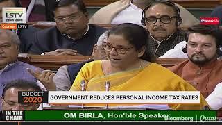 FM Nirmala Sitharaman Announces New Personal Income Tax Regime: Budget 2020