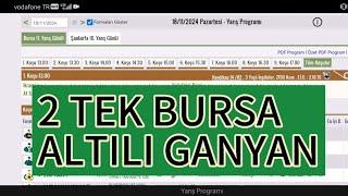 18 Kasım 2024 Pazartesi Bursa at yarışı tahminleri Bursa altılı ganyan tahminleri | Oğulcan Karaca