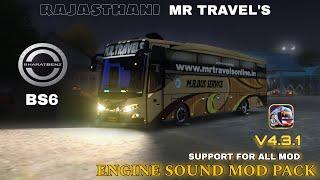 BUSSID V4.3.1  MR TRAVELS BHARAT BENZ BS6 BUS ENGINE SOUND MOD PACK SUPPORT FOR ALL MOD