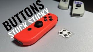 Fix Sticky and Stuck Nintendo Switch Joy Con Buttons || How to restore tactice feel back to buttons