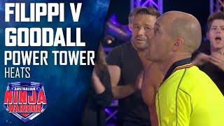 Sam Goodall verses Matt Filippi on the Power Tower | Australian Ninja Warrior 2020