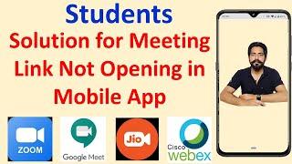 Solution for Meeting Link Not Opening in Redmi mobile on  Zoom