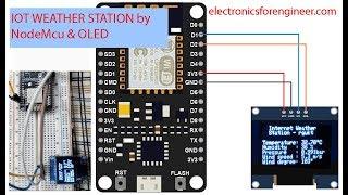 IOT online Weather station using OLED and Nodemcu