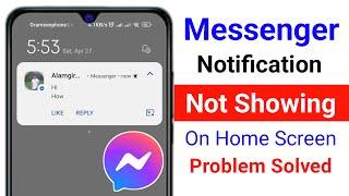 Fix Messenger Notification Not Showing On Home Screen | Messenger Notification Not Coming On Android