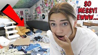 CLEANING MY DISGUSTING ROOM! | Kayla Davis