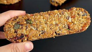 Full of Energy in 5 minutes! Granola Bars! Cereal Bars! Healthy recipe!