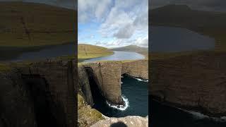 Trælanípa Slave Cliffs in the Faroe Islands UNREAL hike! (Lake over the ocean!)