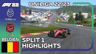 Zwischen Freude und Enttäuschung ... | Uniliga Split 1 @Belgien | Rennen 7/10 | F1 22 Gameplay [DE]