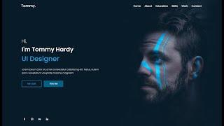 Responsive Personal Portfolio Website using HTML CSS & Javascript