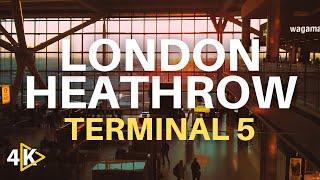  London Heathrow Airport: Terminal 5 Departures 4K Walking Tour (2024)