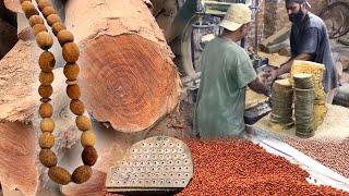 Interesting Process of Making Wooden Rosary ( Tasbih ) in Factory